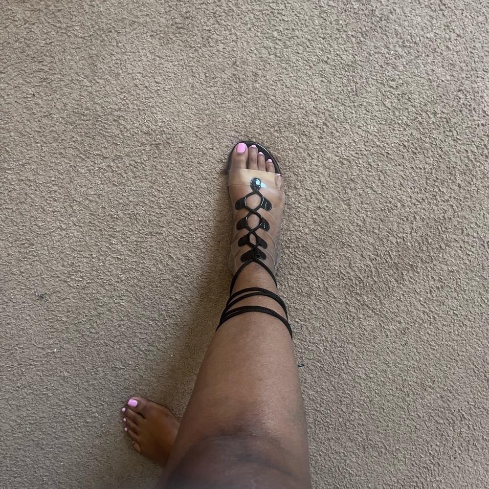 Clear sandals